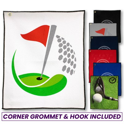 Microfiber Waffle Small Golf Towel (Embroidery)
